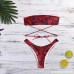 Swimwear For Women Two Piece Snake Skin Pattern Bandage Print Sexy Bikini Set Brazilian Beachwear By BBesty Red B07N4J6DJB